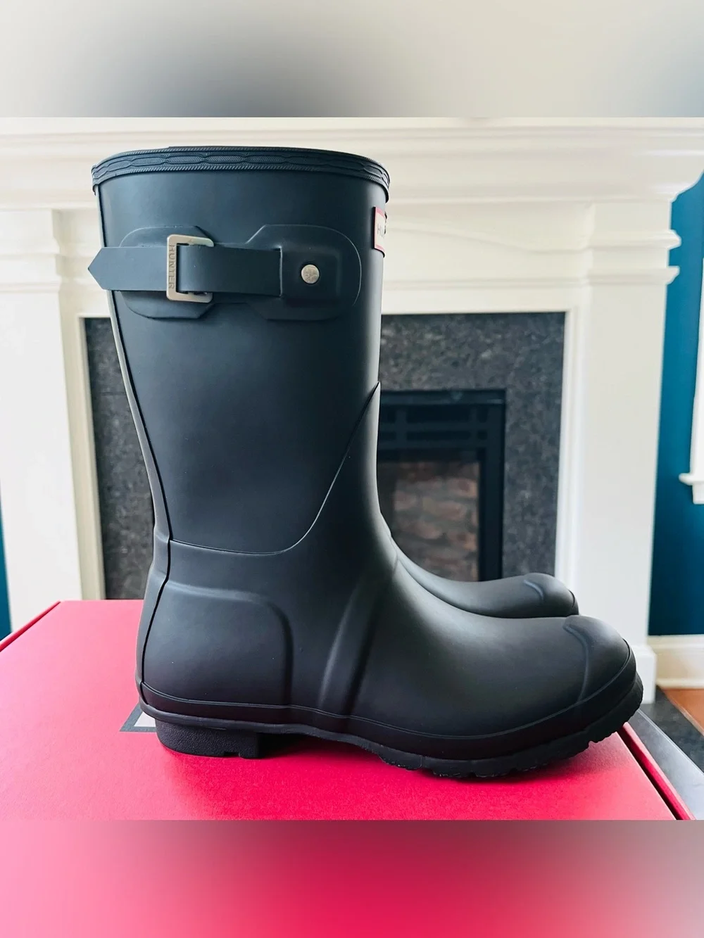 Hunter Original Short Boots Adjustable Women’s Waterproof Matte Black WFS1000RMA